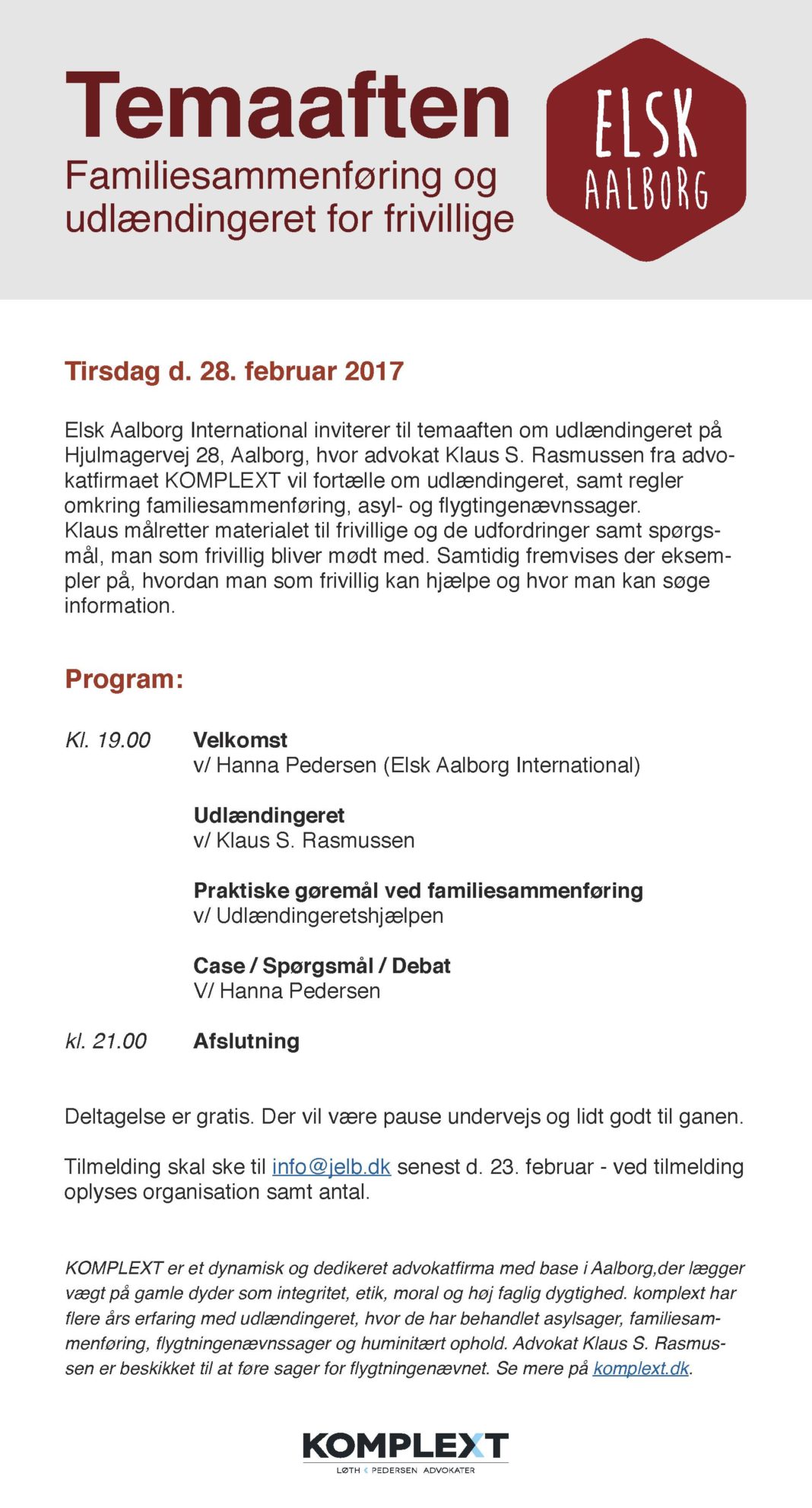 Temaaften udlændingeret